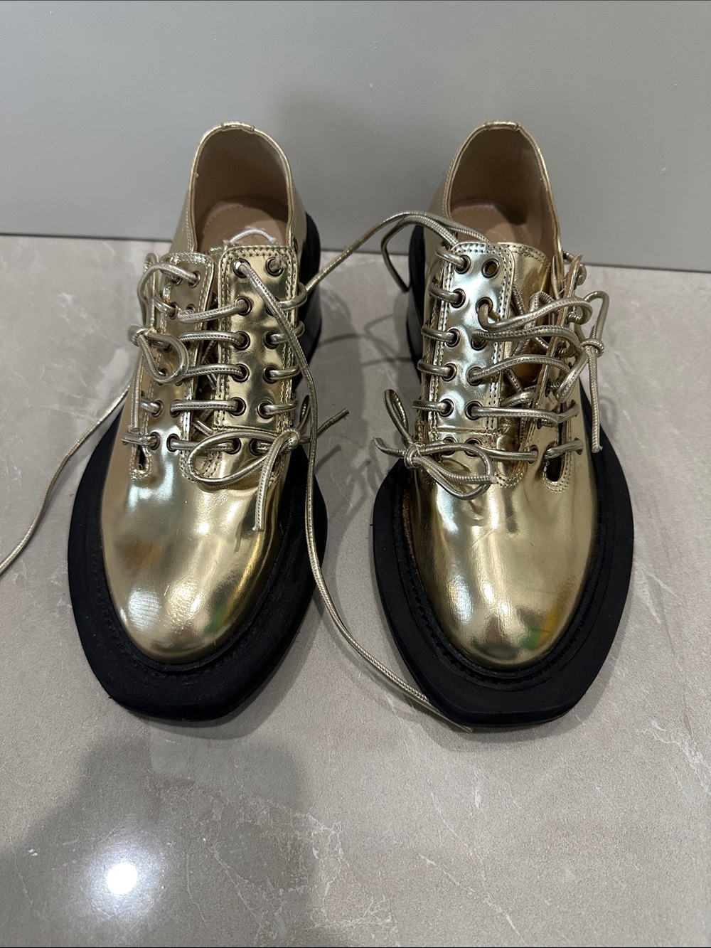 Simone Rocha Gold Loafers size 36